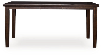 Ocala Furniture Outlet - Ashley Furniture - Haddigan Dining Room - DRM Counter Butterfly EXT TBL / Dark Brown - D596-32