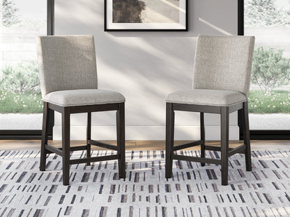 Ocala Furniture Outlet - Ashley Furniture - Neymorton Dining Room - Counter Height Barstool (Set of 2) / Dark Grayish Brown - D618-124X2
