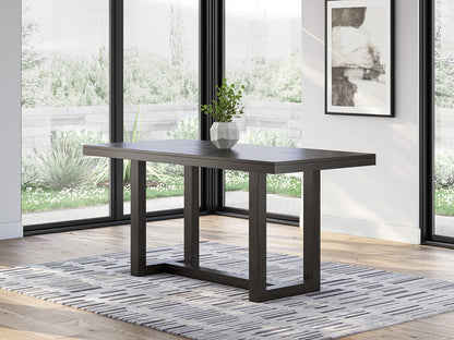 Ocala Furniture Outlet - Ashley Furniture - Neymorton Dining Room - RECT Dining Room Counter Table / Dark Grayish Brown - D618-13