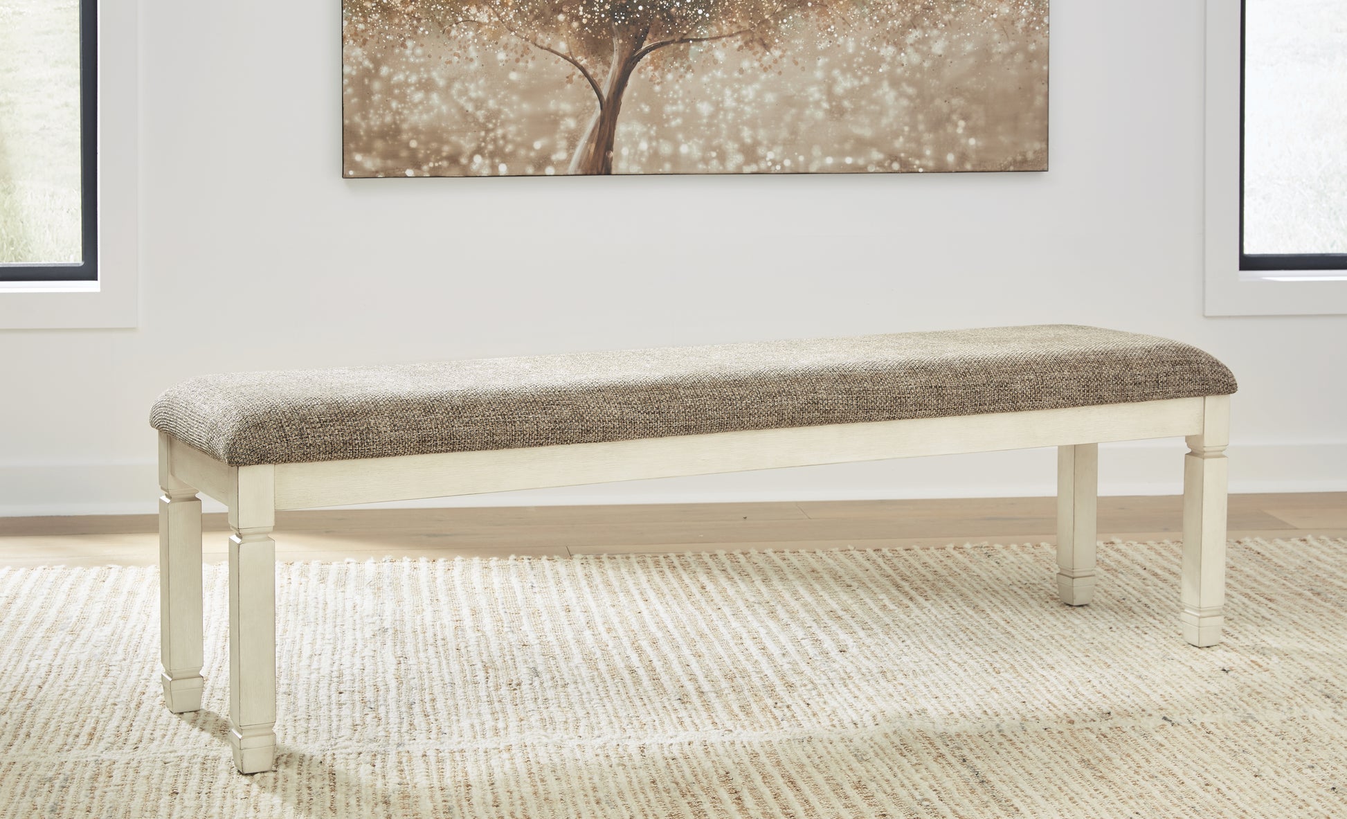 Ocala Furniture Outlet - Ashley Furniture - Bolanburg Dining Room - Extra Large UPH DRM Bench / Two-tone - D647-08