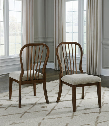 Ocala Furniture Outlet - Ashley Furniture - Sturlayne Dining Room - Dining Chair (Set of 2) / Brown - D787-01X2