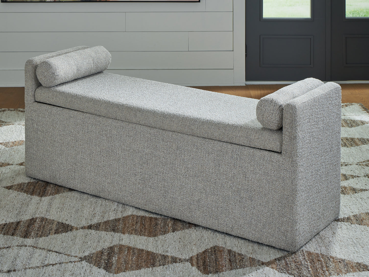 Ocala Furniture Outlet - Ashley Furniture - Galliden Dining Room - Large UPH Dining Room Bench / Beige - D841-00