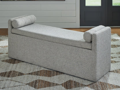Ocala Furniture Outlet - Ashley Furniture - Galliden Dining Room - Large UPH Dining Room Bench / Beige - D841-00