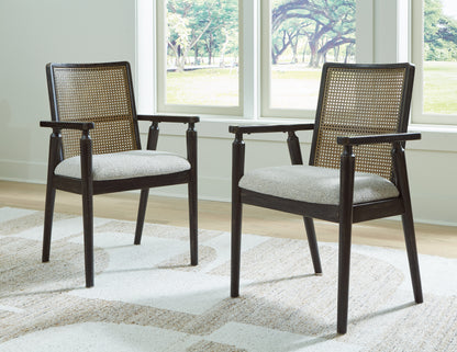 Ocala Furniture Outlet - Ashley Furniture - Galliden Dining Room - Dining Chair (Set of 2) / Black/Brown - D841-02AX2