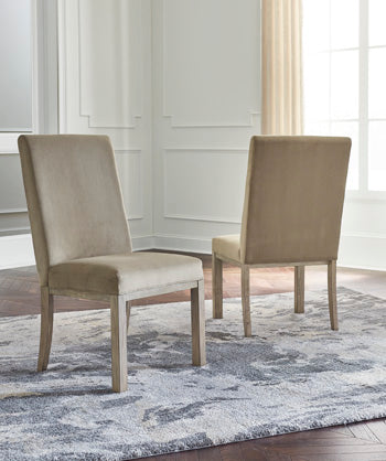 Ocala Furniture Outlet - Ashley Furniture - Chrestner Dining Room - Dining Chair (Set of 2) / Gray/Brown - D983-01X2
