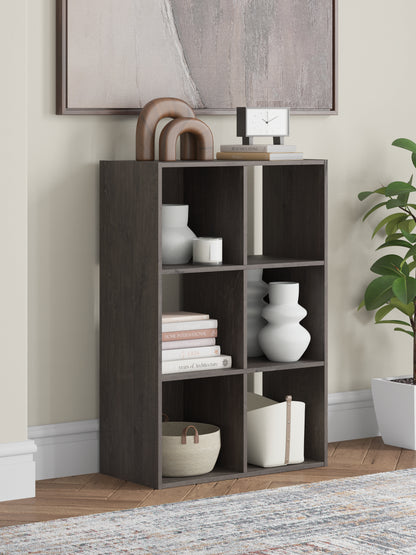 Ocala Furniture Outlet - Ashley Furniture - Piperton Six Cube Organizer - Six Cube Organizer / Charcoal - EA5514-3X2
