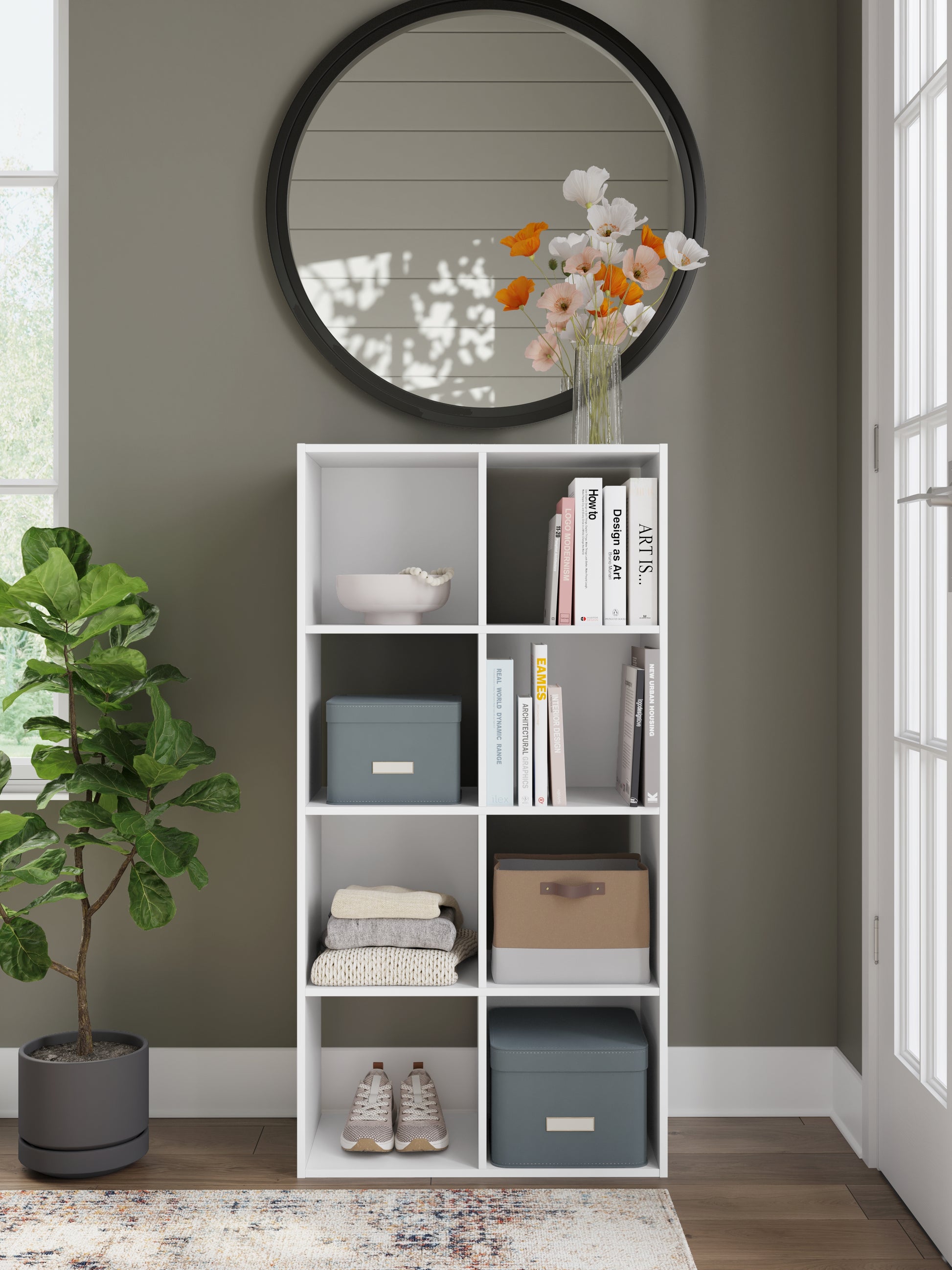 Ocala Furniture Outlet - Ashley Furniture - Onita Eight Cube Organizer - Eight Cube Organizer / White - EA9630-4X2