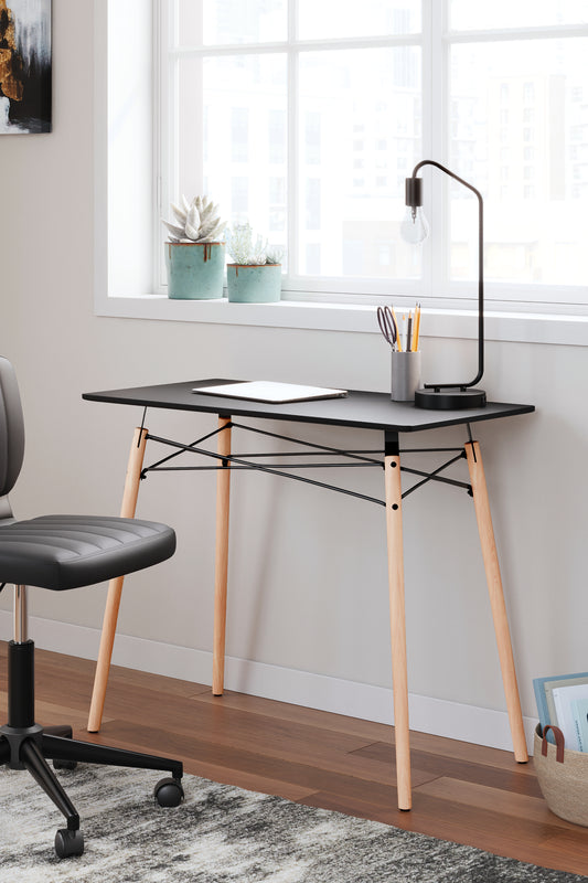 Ocala Furniture Outlet - Ashley Furniture - Jaspeni Office Desk - Home Office Desk / White/Natural - H020-110