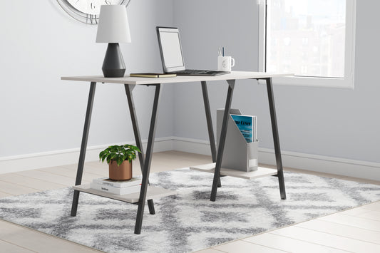 Ocala Furniture Outlet - Ashley Furniture - Bayflynn Office Desk - Home Office Desk / White/Black - H288-27