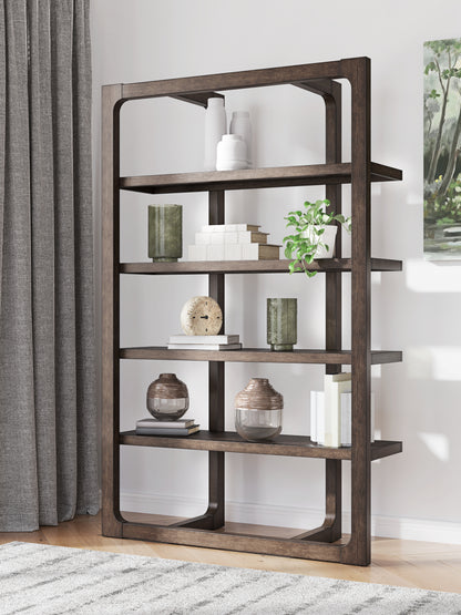 Ocala Furniture Outlet - Ashley Furniture - Breckington Bookcase - Bookcase / Dark Brown - H556-70