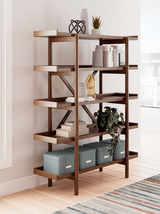 Ocala Furniture Outlet - Ashley Furniture - Lyncott Bookcase - Bookcase / Brown - H615-70
