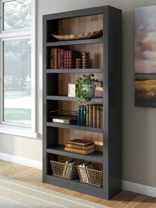 Ocala Furniture Outlet - Ashley Furniture - Wildenauer Bookcase - Bookcase / Brown/Black - H664-70