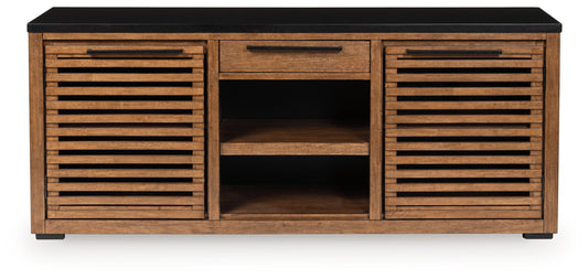 Ocala Furniture Outlet - Ashley Furniture - Kallari Bookcase - Credenza / Warm Brown/Black - H737-60