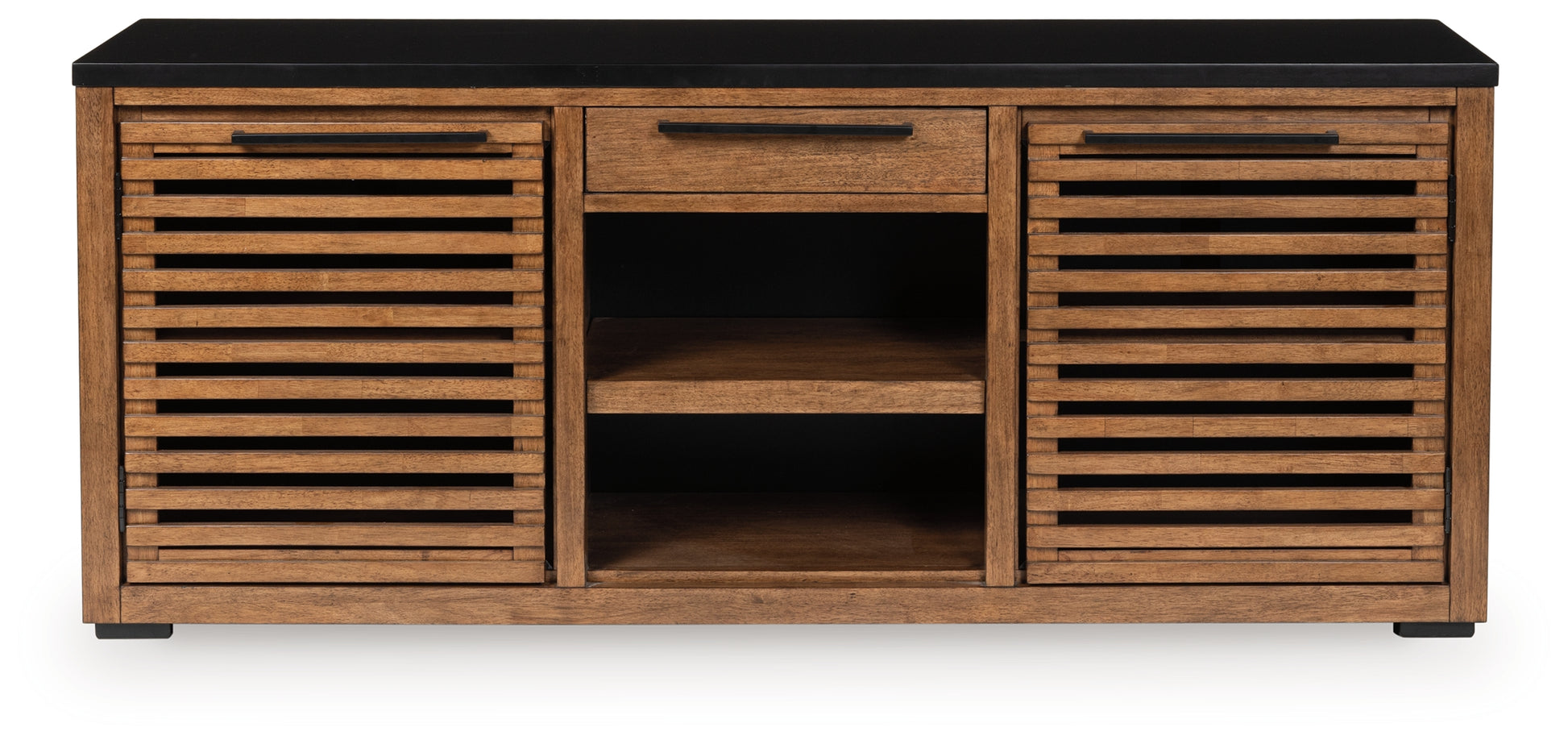 Ocala Furniture Outlet - Ashley Furniture - Kallari Bookcase - Credenza / Warm Brown/Black - H737-60