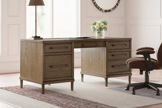 Ocala Furniture Outlet - Ashley Furniture - Roanhowe Office Desk - Home Office Desk / Brown - H769-21