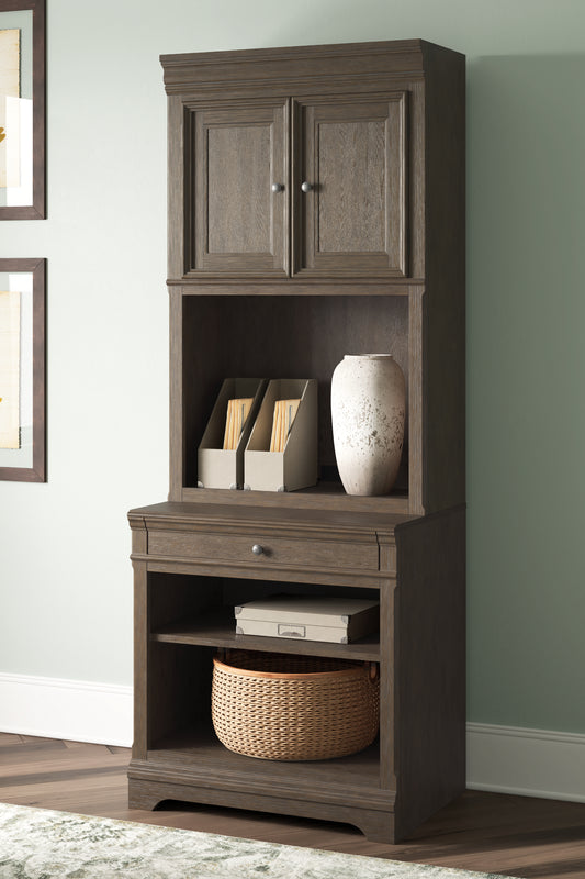 Ocala Furniture Outlet - Ashley Furniture - Janismore Bookcase - Bookcase / Weathered Gray - H776H7