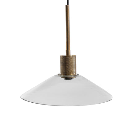 Ocala Furniture Outlet - Ashley Furniture - Chaness Lighting - Glass Pendant Light (1/CN) / Clear/Brass - L000718