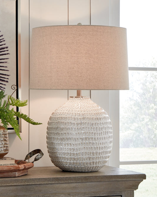 Ocala Furniture Outlet - Ashley Furniture - Jamon Lighting - Table Lamp (Set of 2) / Beige - L100764X2