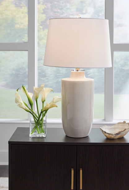 Ocala Furniture Outlet - Ashley Furniture - Cylener Lighting - Table Lamp (Set of 2) / Off White - L100794X2