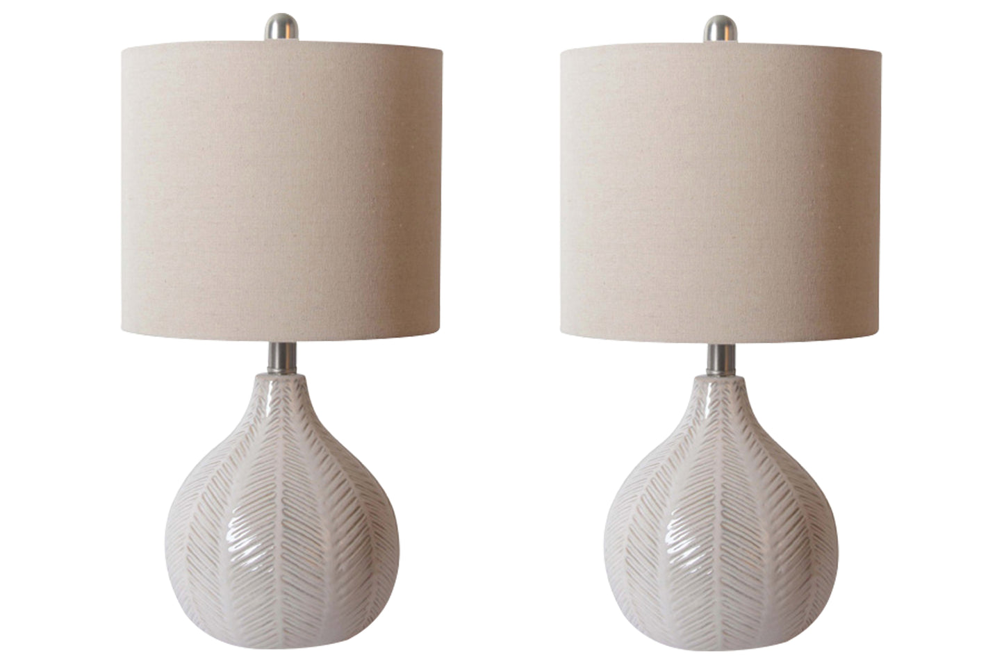Ocala Furniture Outlet - Ashley Furniture - Rainermen Lighting - Table Lamp (Set of 2) / Off White - L180024X2