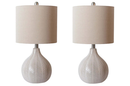 Ocala Furniture Outlet - Ashley Furniture - Rainermen Lighting - Table Lamp (Set of 2) / Off White - L180024X2