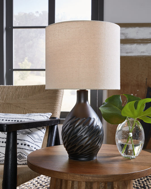 Ocala Furniture Outlet - Ashley Furniture - Garinton Lighting - Table Lamp (Set of 2) / Black - L180184X2