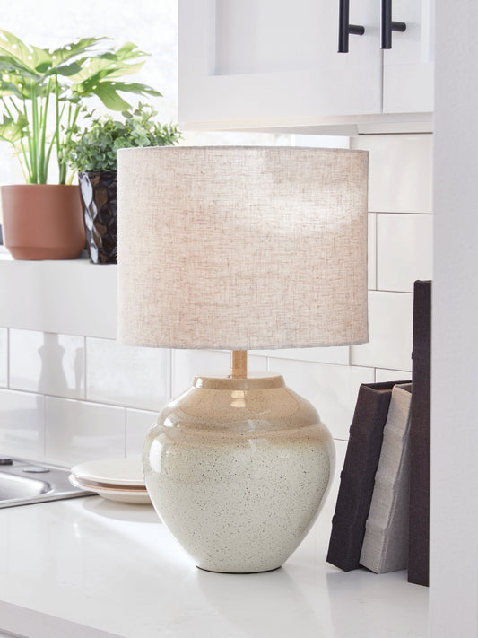 Ocala Furniture Outlet - Ashley Furniture - Waldish Lighting - Metal Table Lamp (1/CN) / Cream/Beige - L200204