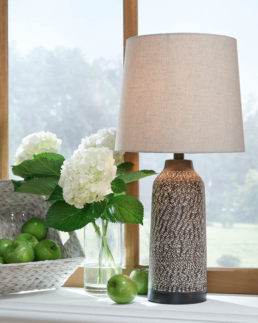 Ocala Furniture Outlet - Ashley Furniture - Lanson Lighting - Metal Table Lamp (Set of 2) / Antique Bronze Finish - L204454
