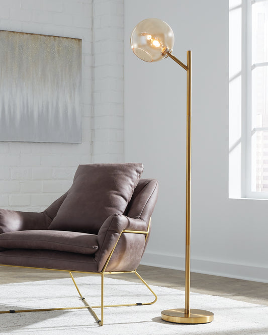 Ocala Furniture Outlet - Ashley Furniture - Abanson Lighting - Metal Floor Lamp (1/CN) / Black - L734381