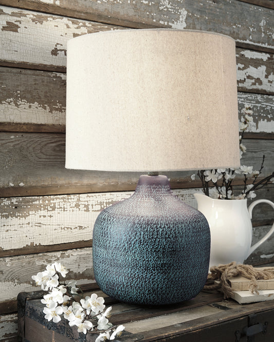 Ocala Furniture Outlet - Ashley Furniture - Malthace Lighting - Table Lamp (Set of 2) / Patina - L207304X2
