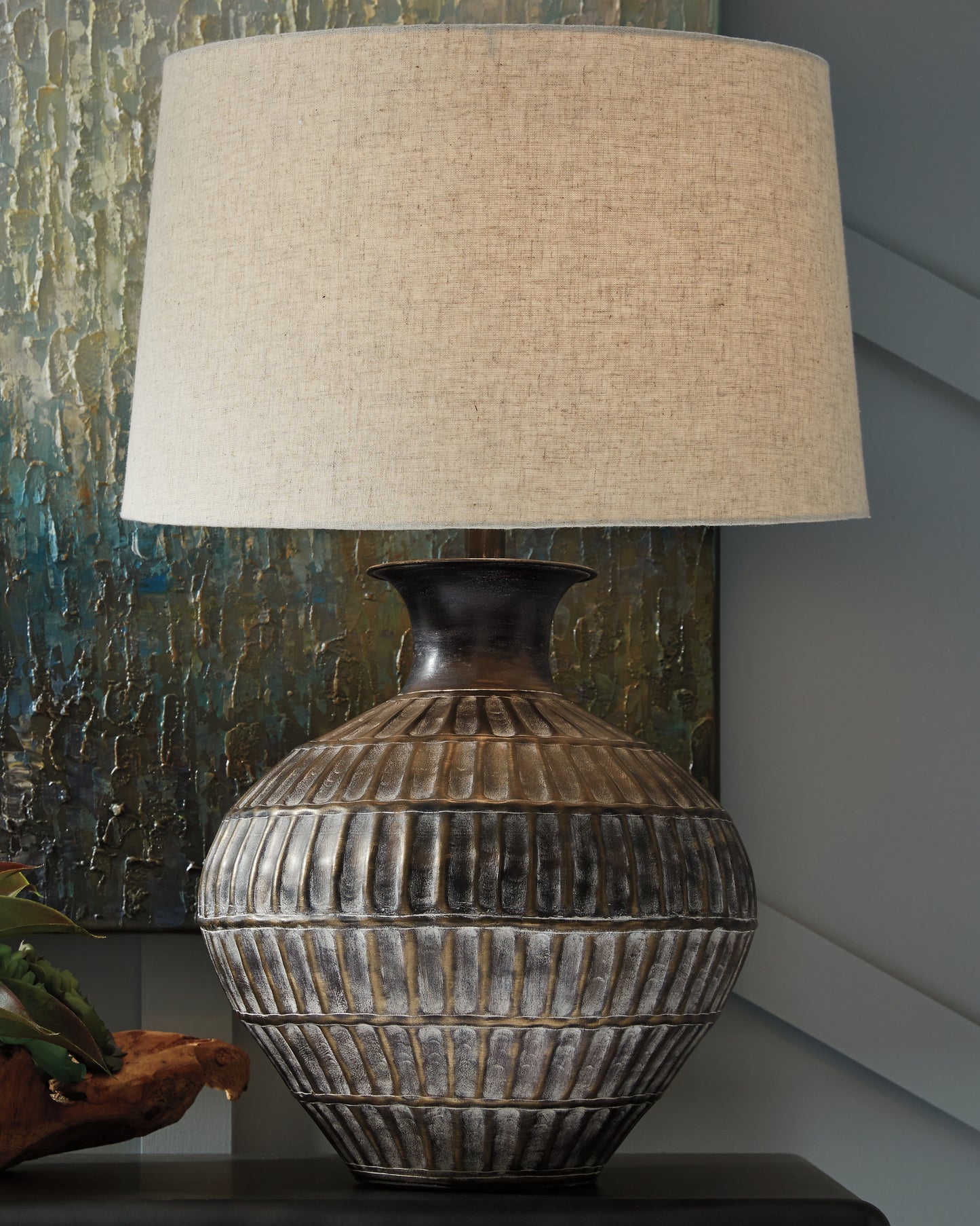 Ocala Furniture Outlet - Ashley Furniture - Magan Lighting - Table Lamp (Set of 2) / Antique Bronze Finish - L207354X2