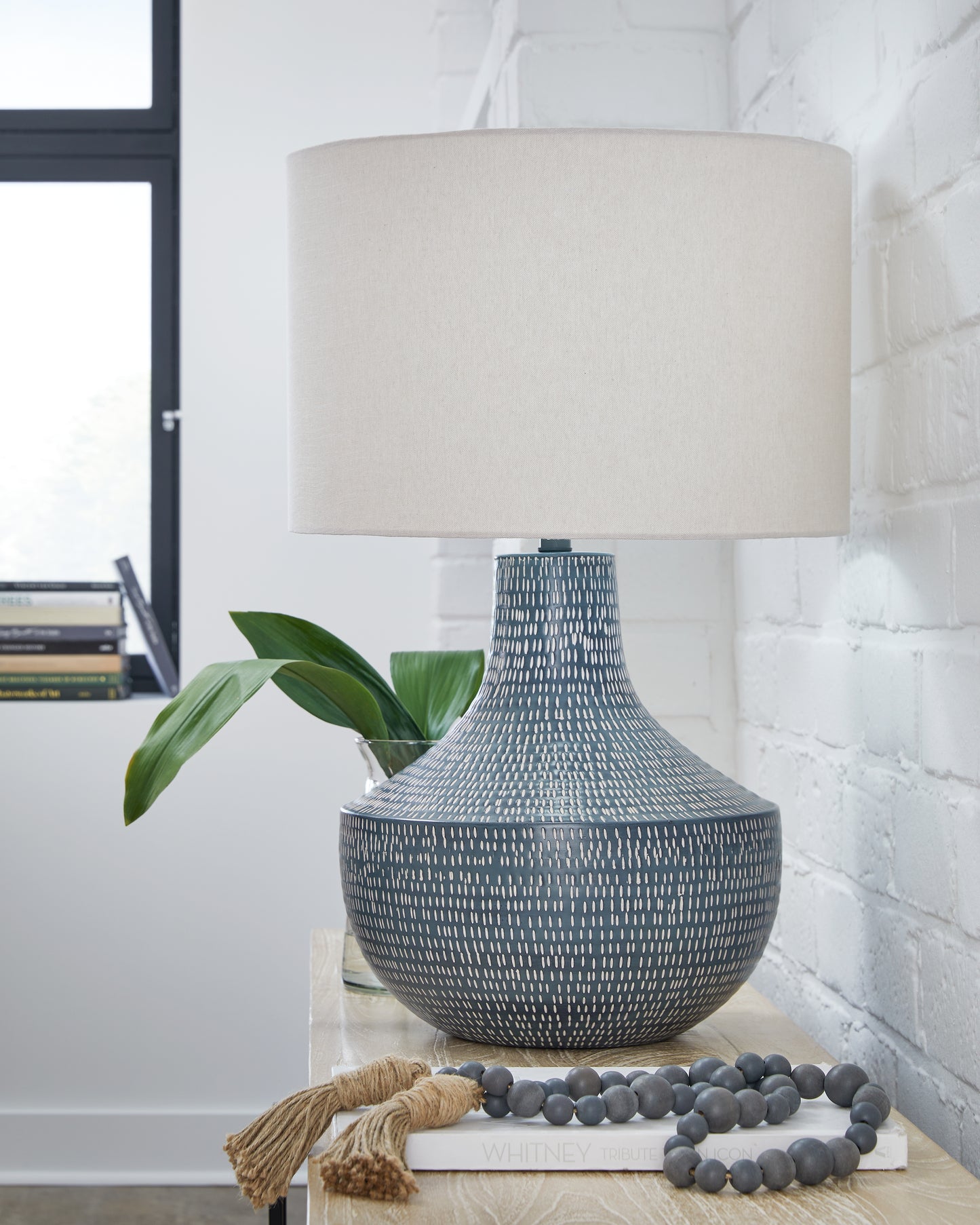 Ocala Furniture Outlet - Ashley Furniture - Schylarmont Lighting - 2-Piece Lamp Set / Antique Gray/White - L207474X2