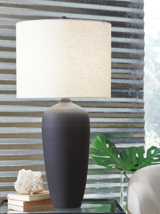 Ocala Furniture Outlet - Ashley Furniture - Ryenburg Lighting - Metal Table Lamp (1/CN) / Black - L207584