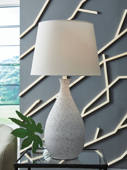 Ocala Furniture Outlet - Ashley Furniture - Wyattford Lighting - Metal Table Lamp (1/CN) / White/Black - L207614
