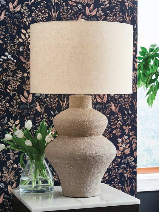 Ocala Furniture Outlet - Ashley Furniture - Jossleigh Lighting - Metal Table Lamp (1/CN) / Beige - L207624