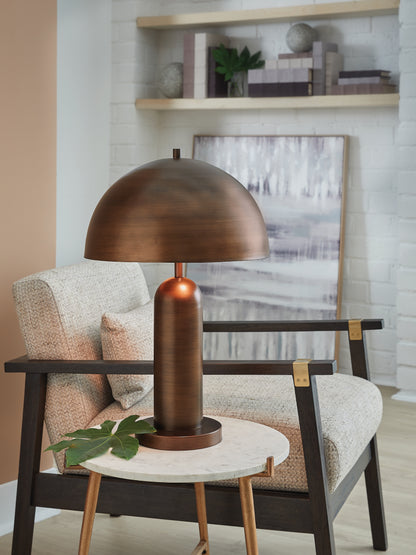 Ocala Furniture Outlet - Ashley Furniture - Wendfield Lighting - Metal Table Lamp (1/CN) / Antique Copper Finish - L208434