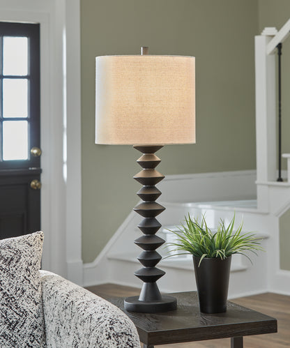 Ocala Furniture Outlet - Ashley Furniture - Luanndon Lighting - 2-Piece Lamp Set / Black - L235783X2