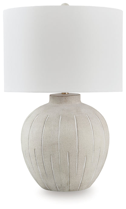 Ocala Furniture Outlet - Ashley Furniture - Calbert Lighting - Poly Table Lamp (1/CN) / Warm Gray - L235824
