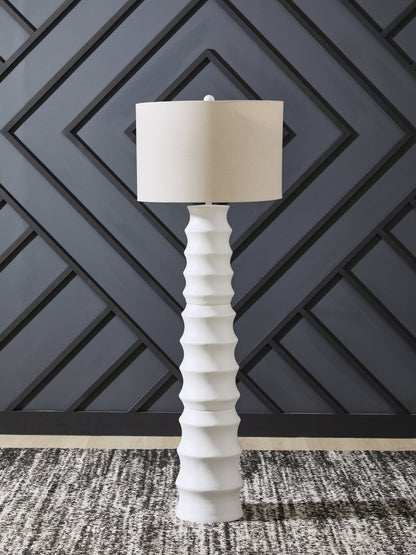 Ocala Furniture Outlet - Ashley Furniture - Veraleigh Lighting - Poly Floor Lamp (1/CN) / White - L235851