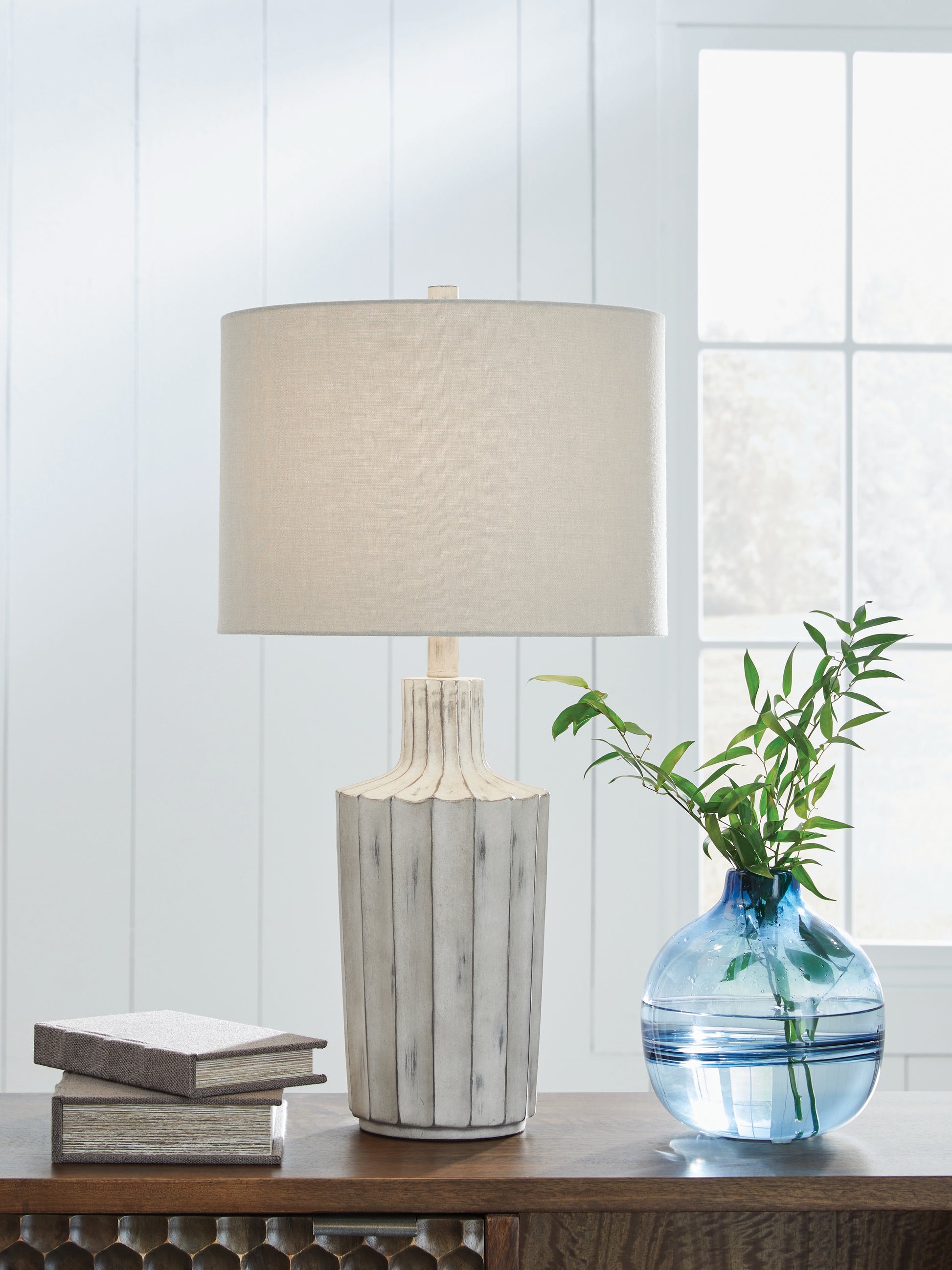Ocala Furniture Outlet - Ashley Furniture - Imre Lighting - Poly Table Lamp (1/CN) / Distressed Brown - L235884