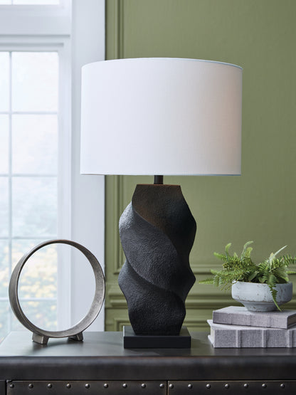Ocala Furniture Outlet - Ashley Furniture - Amillion Lighting - Poly Table Lamp (1/CN) / Black - L235904