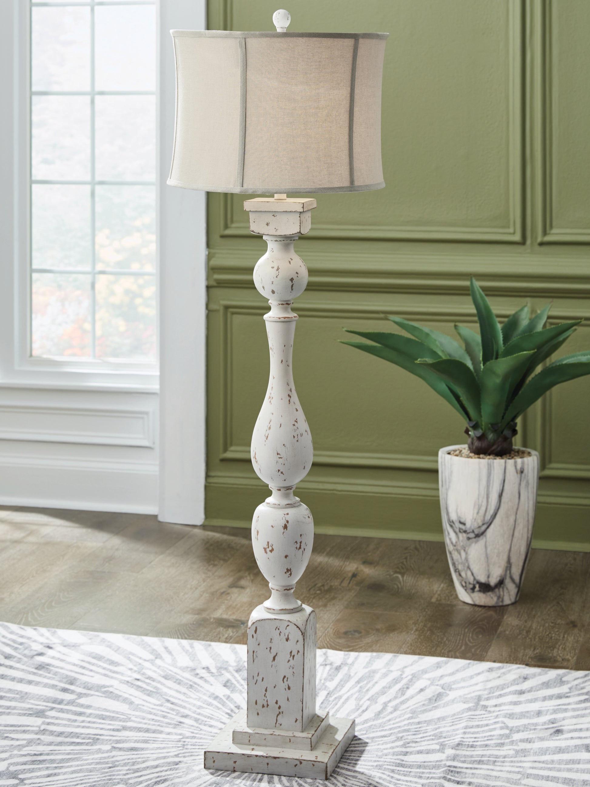 Ocala Furniture Outlet - Ashley Furniture - Madsbrook Lighting - Poly Table Lamp (1/CN) / Antique White - L235924