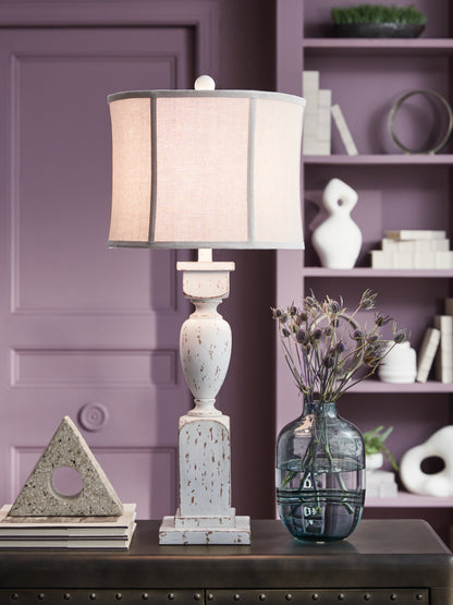 Ocala Furniture Outlet - Ashley Furniture - Madsbrook Lighting - Poly Table Lamp (1/CN) / Antique White - L235924