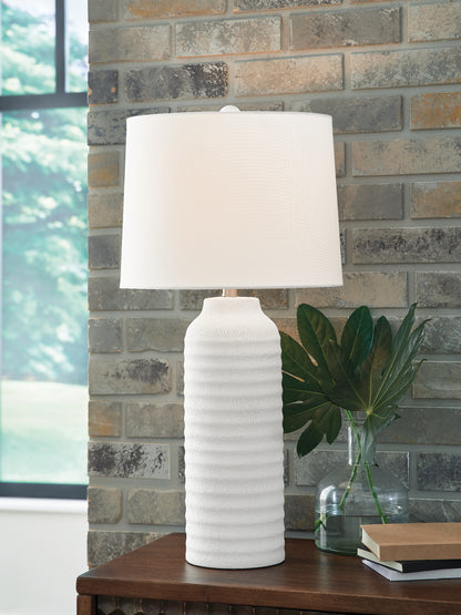 Ocala Furniture Outlet - Ashley Furniture - Vauville Lighting - Poly Table Lamp (Set of 2) - L243674