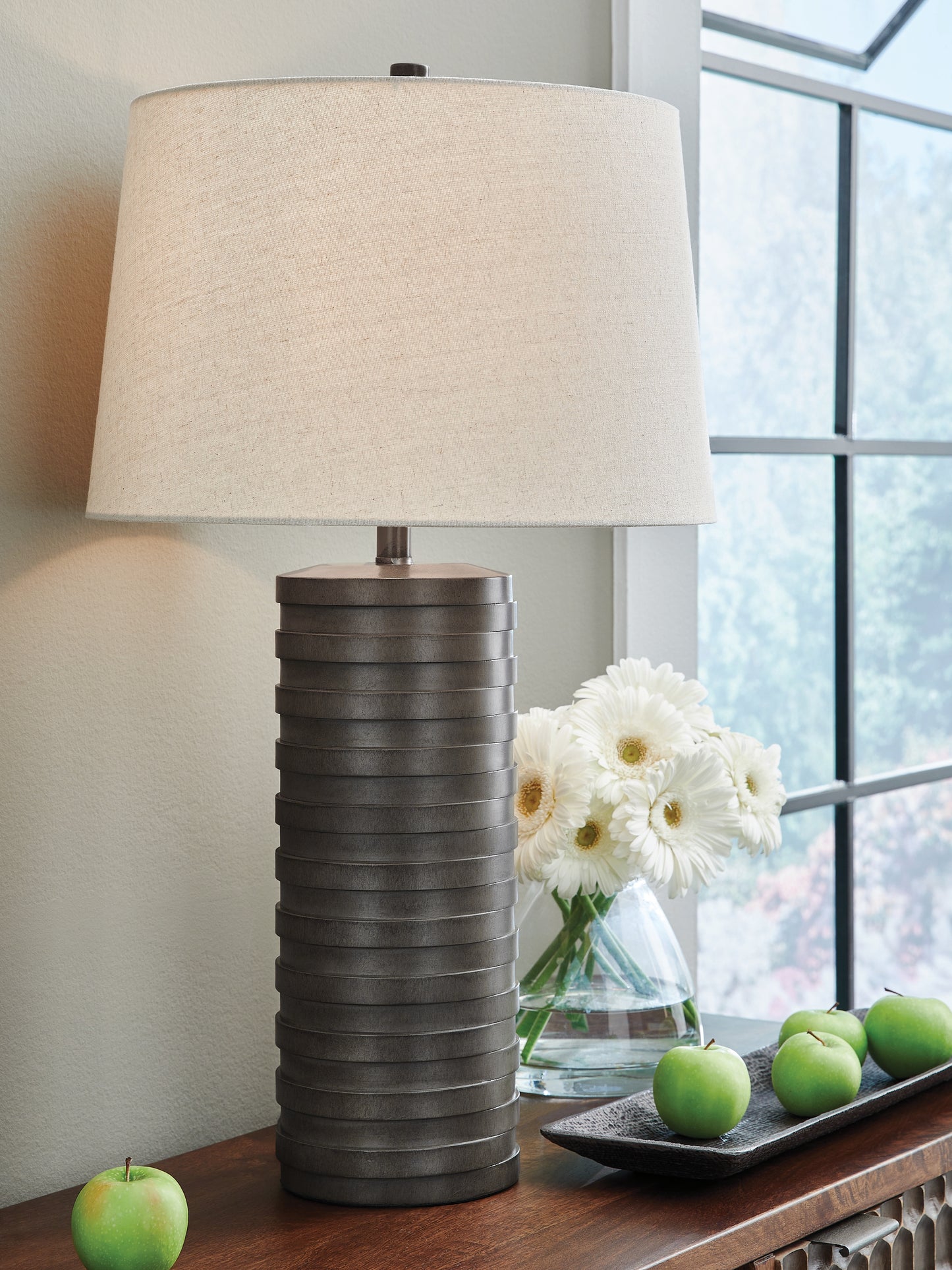 Ocala Furniture Outlet - Ashley Furniture - Neilett Lighting - Poly Table Lamp (Set of 2) - L243704