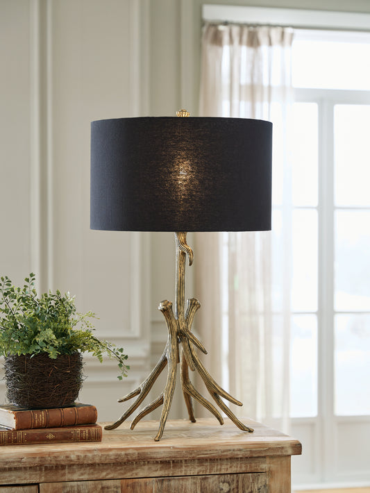 Ocala Furniture Outlet - Ashley Furniture - Josney Lighting - 2-Piece Lamp Set / Antique Gold Finish - L317034X2