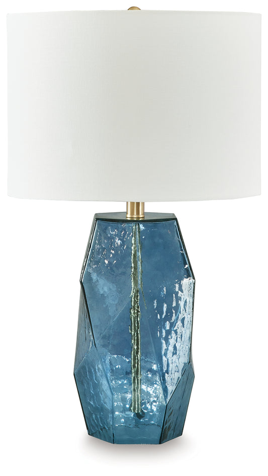 Ocala Furniture Outlet - Ashley Furniture - Tallow Lighting - Glass Table Lamp (1/CN) / Blue - L430854