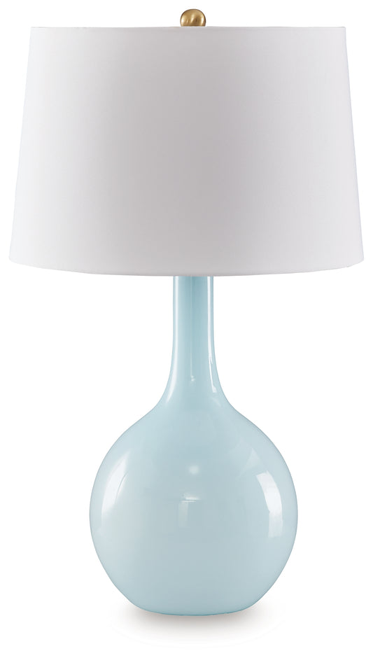 Ocala Furniture Outlet - Ashley Furniture - Rylanton Lighting - Glass Table Lamp (1/CN) / Aqua - L430874