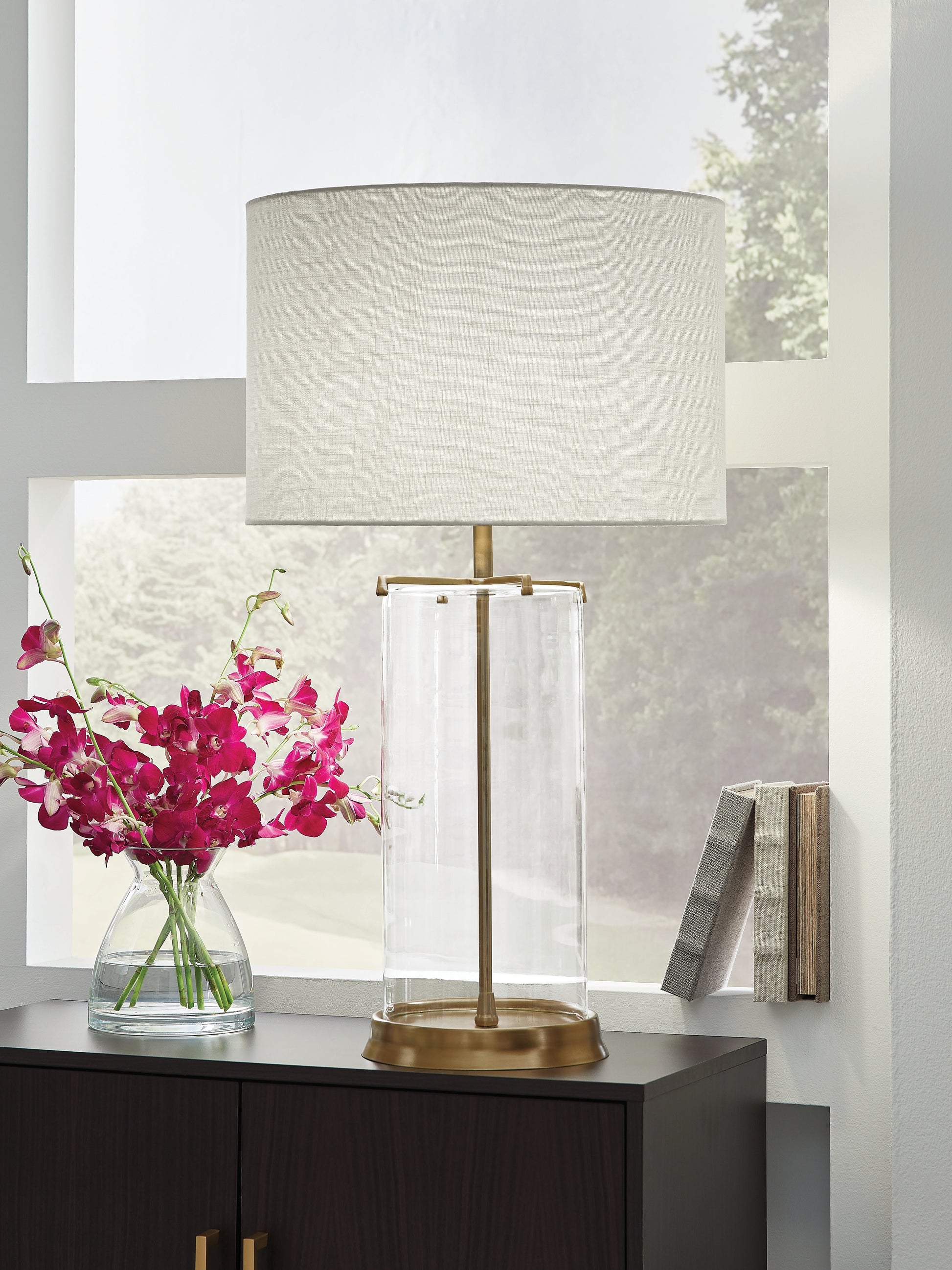 Ocala Furniture Outlet - Ashley Furniture - Gizeh Lighting - Glass Table Lamp (1/CN) - L430954