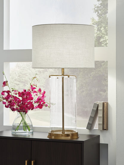 Ocala Furniture Outlet - Ashley Furniture - Gizeh Lighting - Glass Table Lamp (1/CN) - L430954